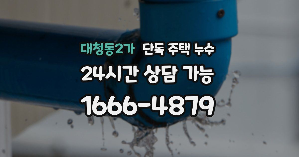 대청동2가 단독 주택 누수