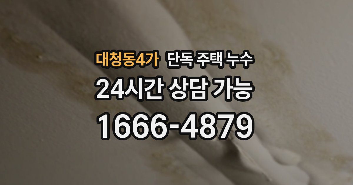 대청동4가 단독 주택 누수