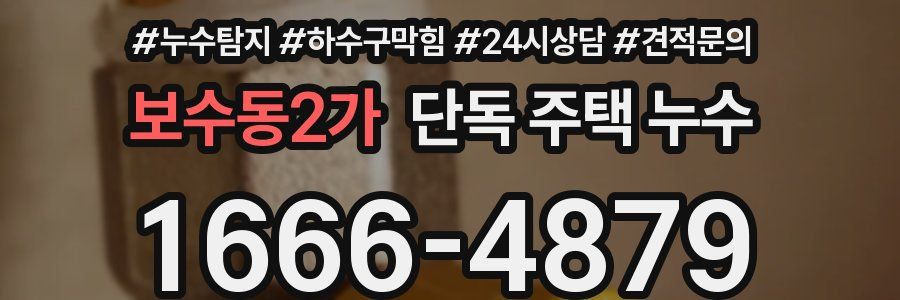 보수동2가 단독 주택 누수