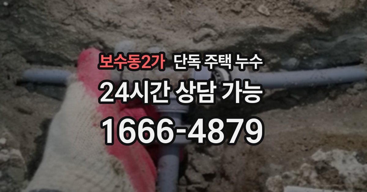 보수동2가 단독 주택 누수