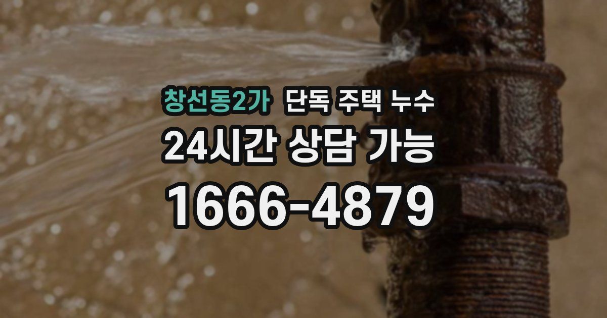 창선동2가 단독 주택 누수