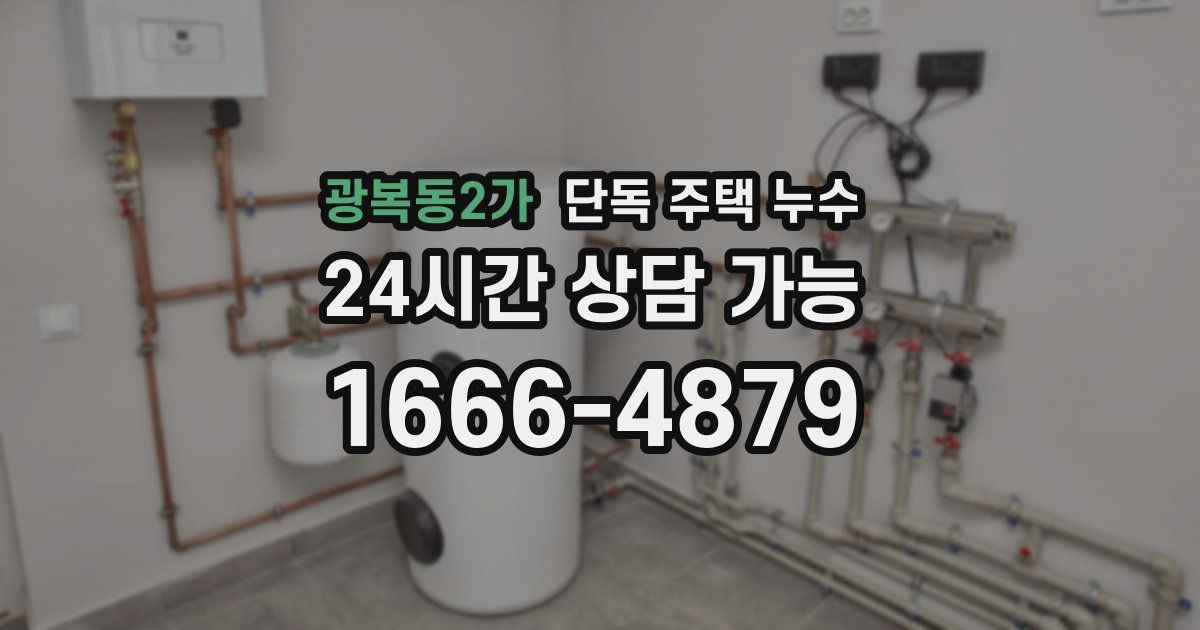 광복동2가 단독 주택 누수