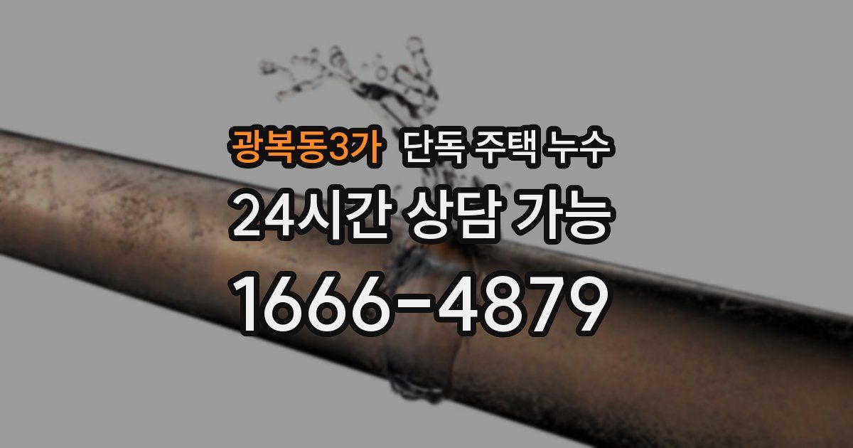광복동3가 단독 주택 누수