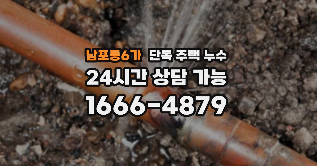 남포동6가 단독 주택 누수