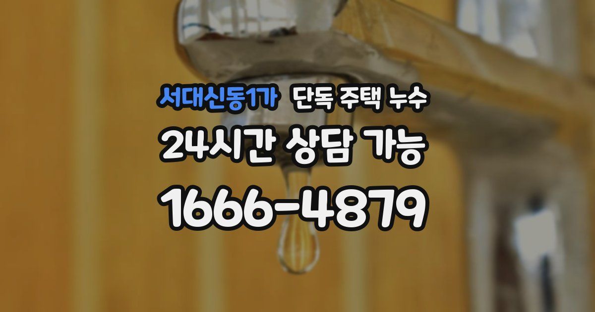 서대신동1가 단독 주택 누수