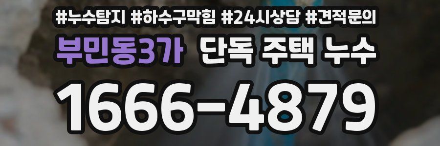 부민동3가 단독 주택 누수