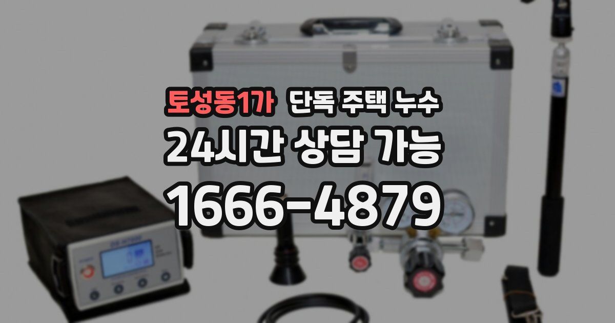 토성동1가 단독 주택 누수