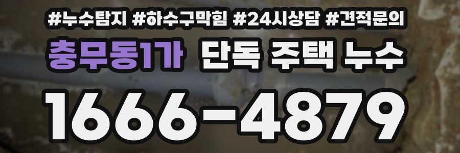 충무동1가 단독 주택 누수