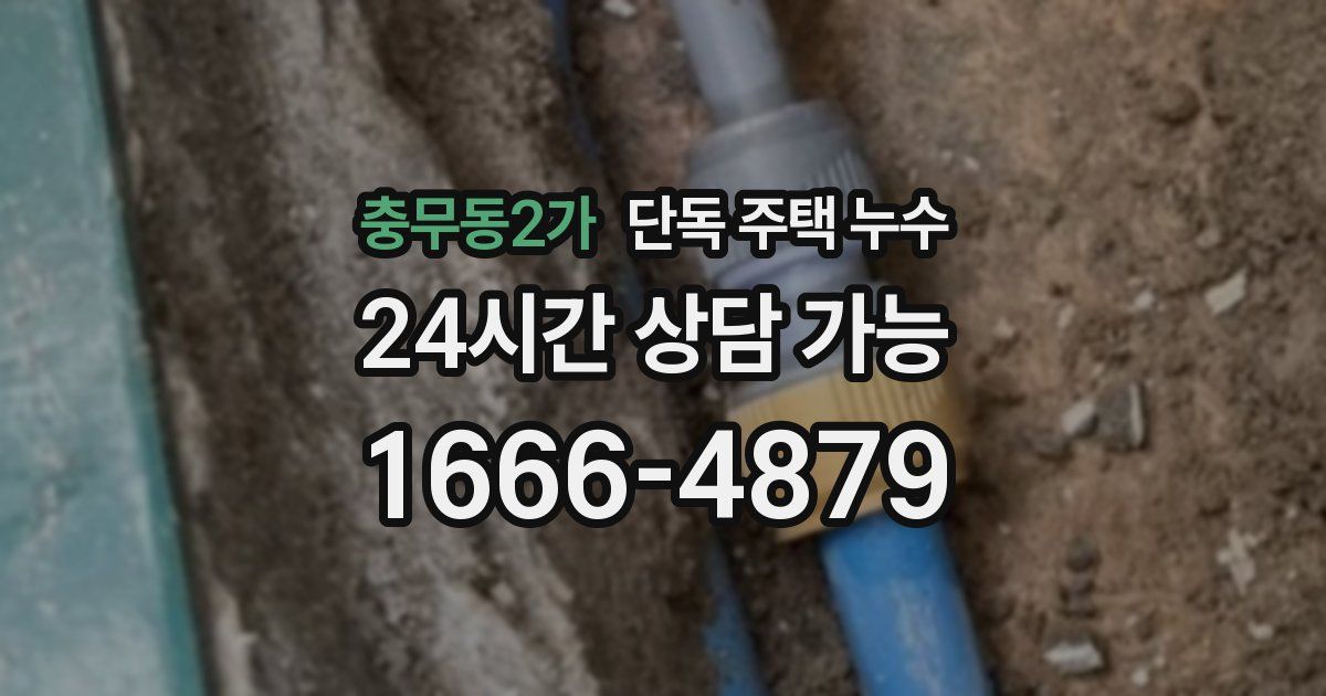 충무동2가 단독 주택 누수