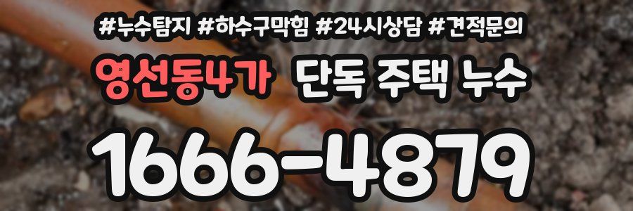 영선동4가 단독 주택 누수