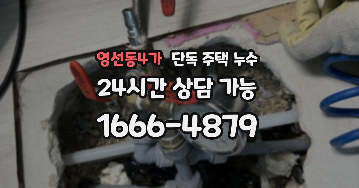 영선동4가 단독 주택 누수