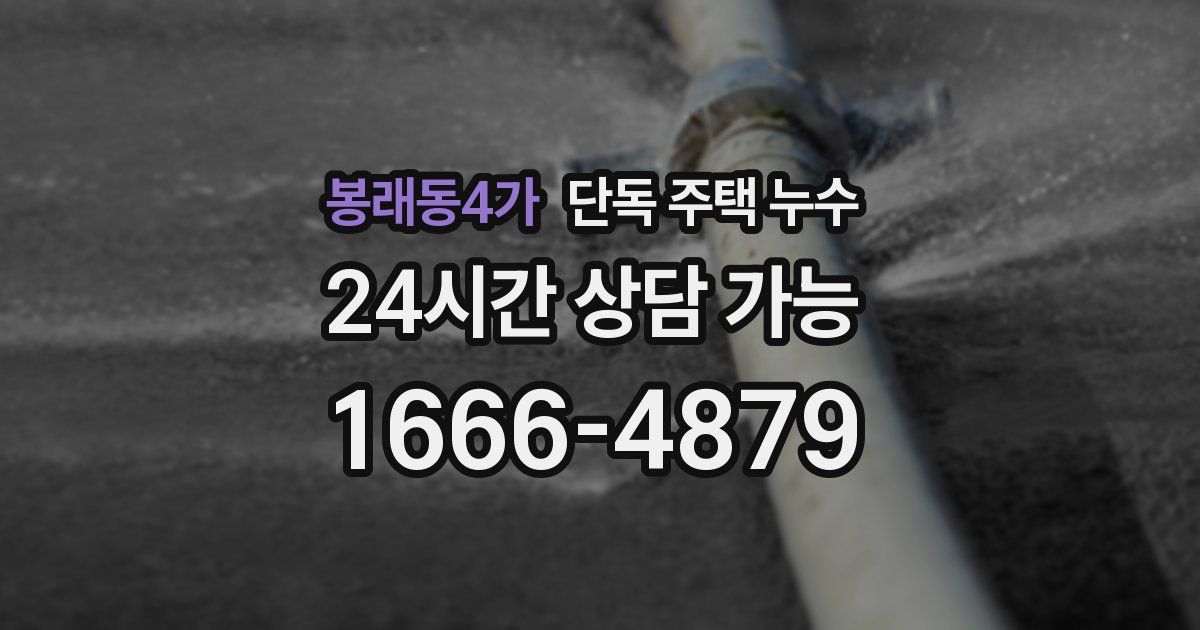 봉래동4가 단독 주택 누수