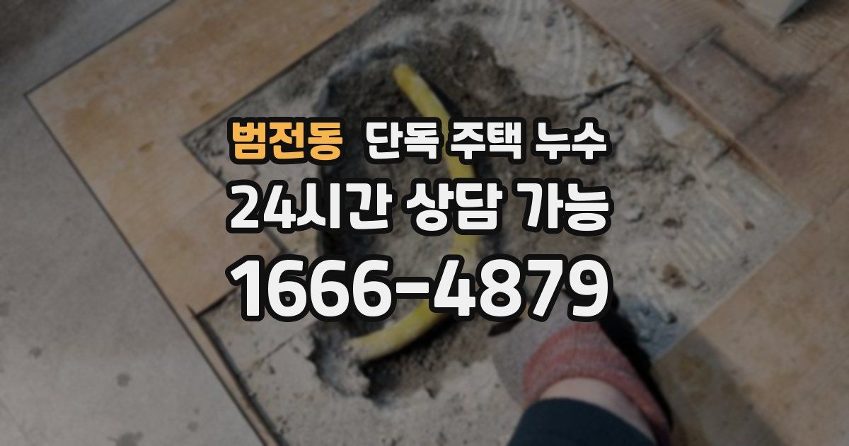 범전동 단독 주택 누수