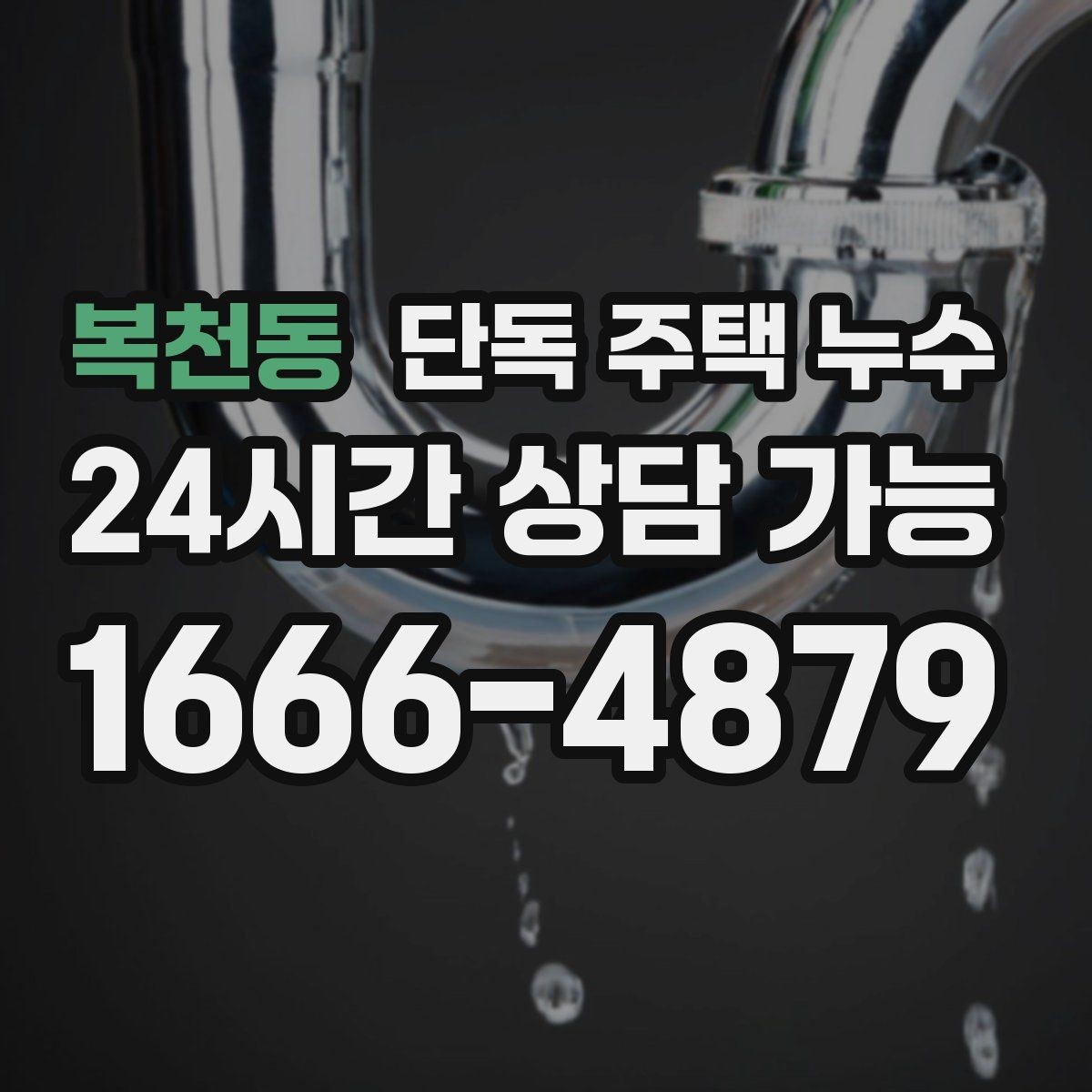 복천동 단독 주택 누수 세면대 트랩 주변 물 고임 원인