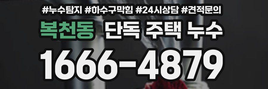 복천동 단독 주택 누수