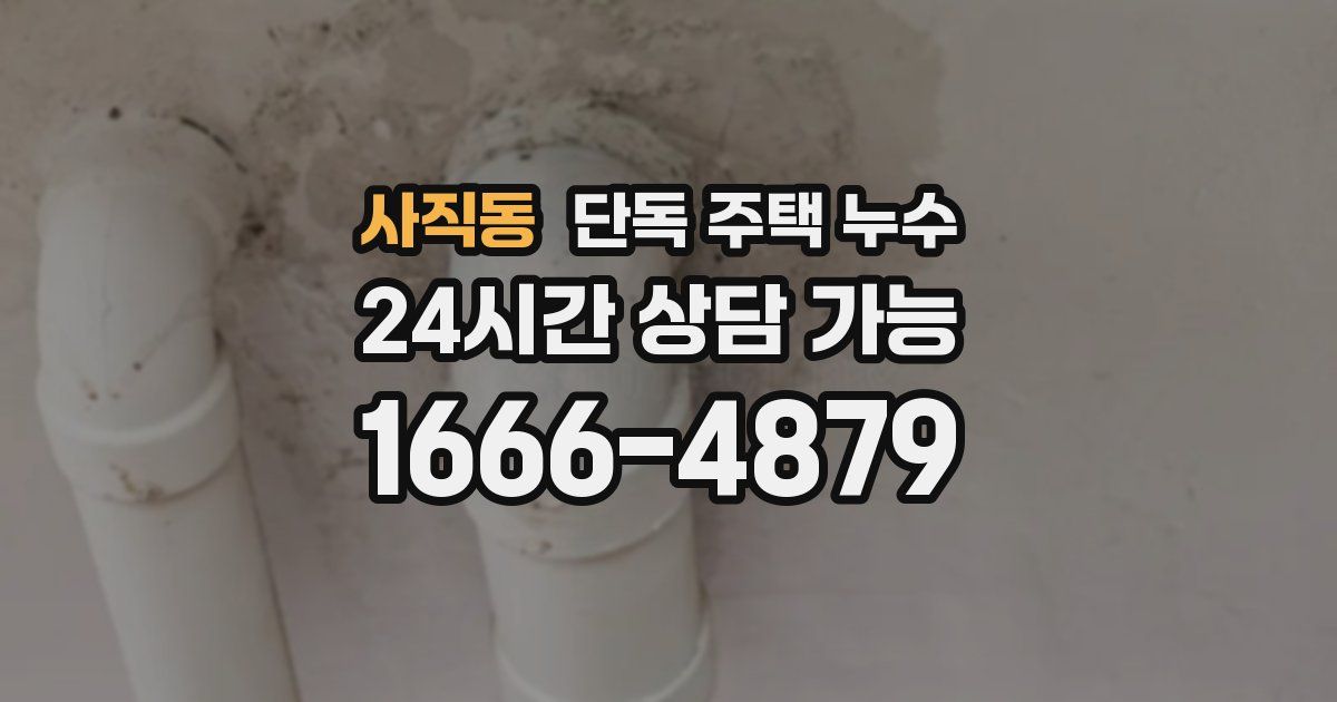 사직동 단독 주택 누수