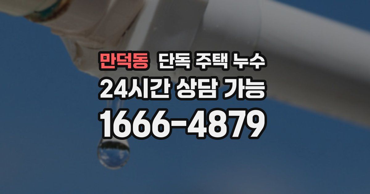 만덕동 단독 주택 누수