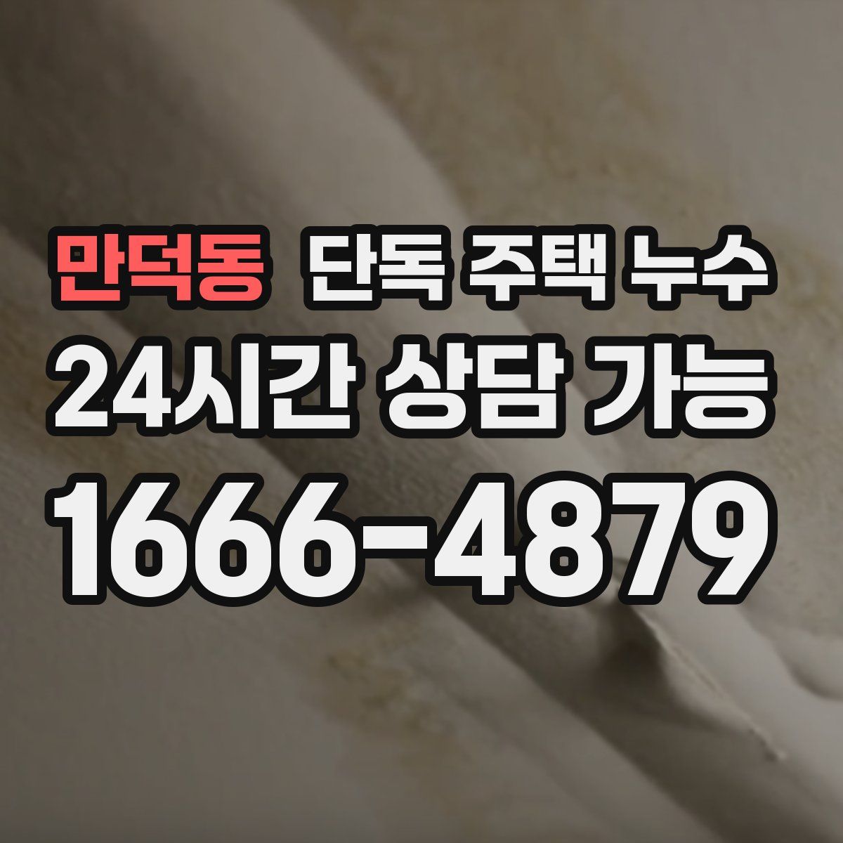 만덕동 단독 주택 누수