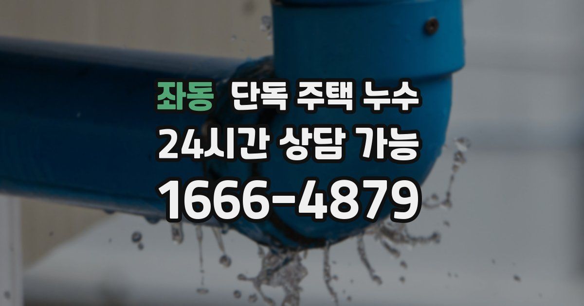 좌동 단독 주택 누수