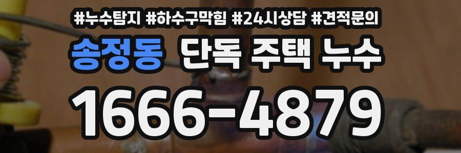 송정동 단독 주택 누수