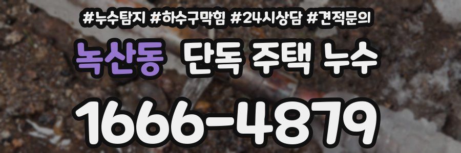 녹산동 단독 주택 누수