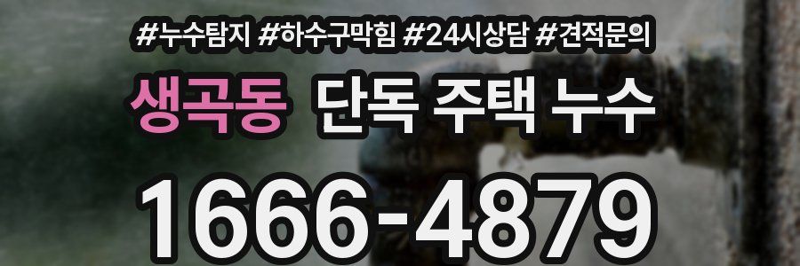 생곡동 단독 주택 누수