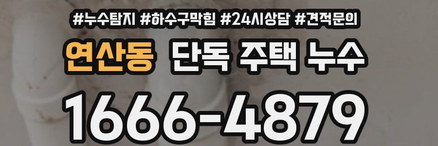 연산동 단독 주택 누수
