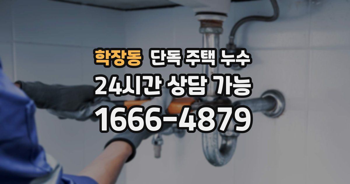 학장동 단독 주택 누수