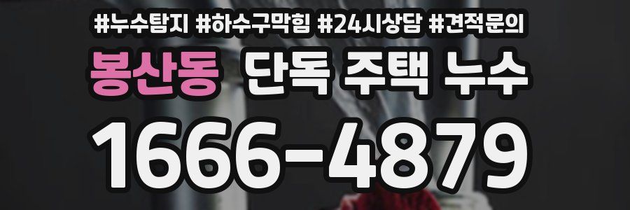 봉산동 단독 주택 누수