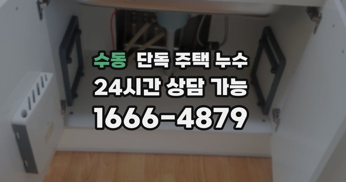 수동 단독 주택 누수