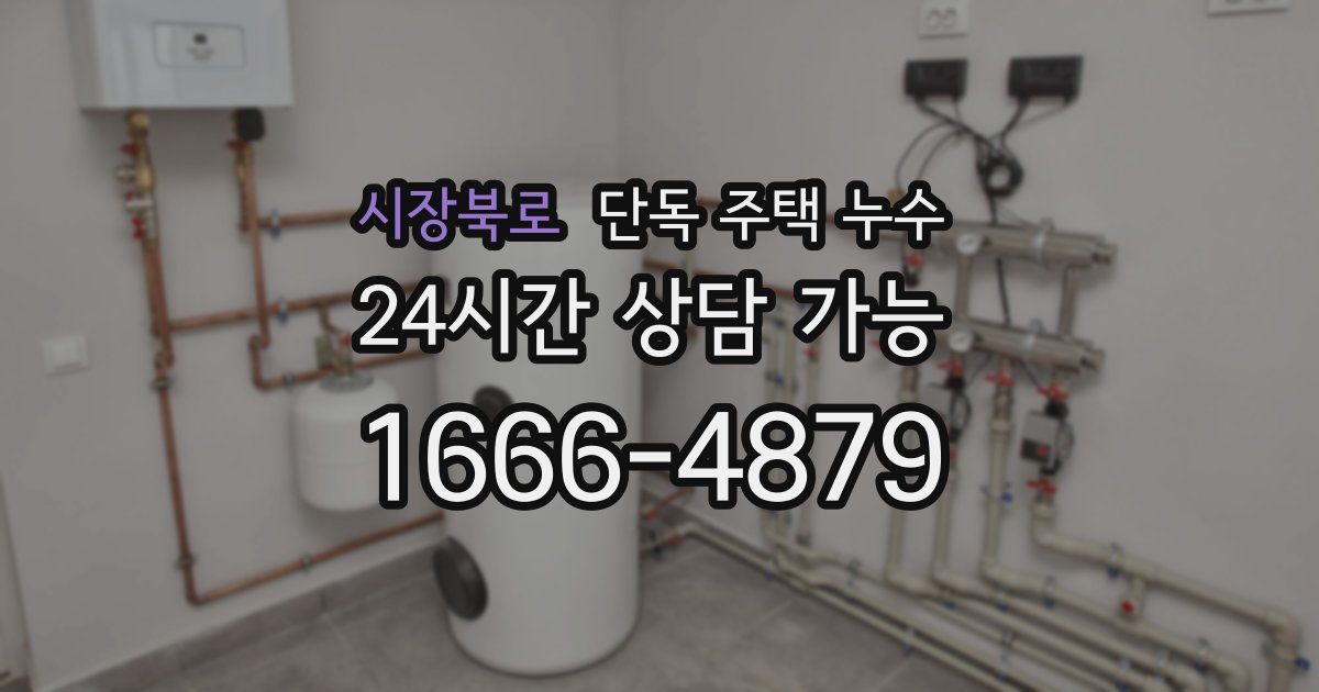 시장북로 단독 주택 누수