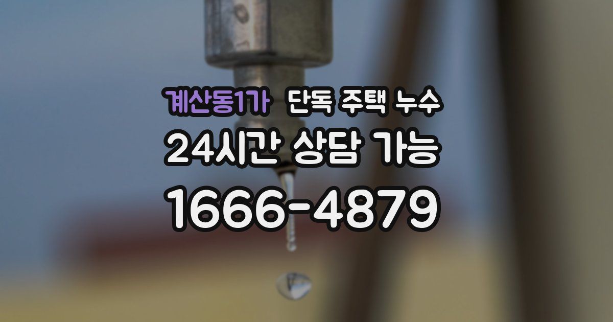 계산동1가 단독 주택 누수