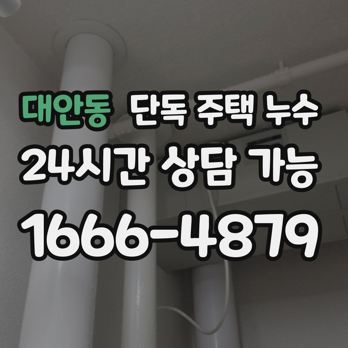 대안동 단독 주택 누수 세면대 배관 연결부에서 새는지 확인하는 법