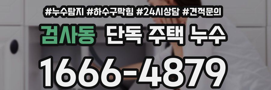 검사동 단독 주택 누수