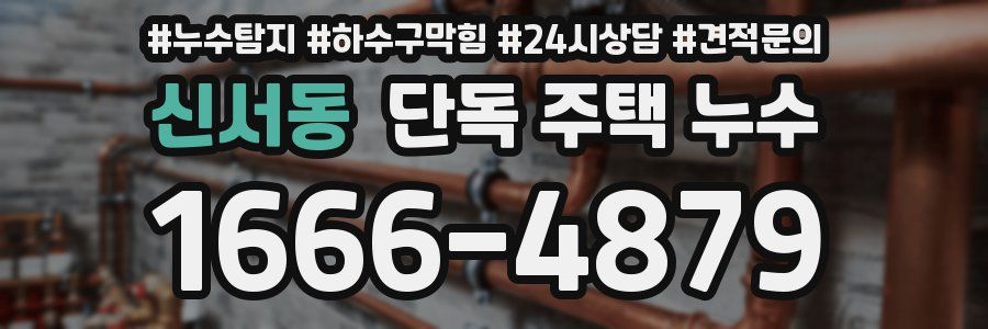 신서동 단독 주택 누수