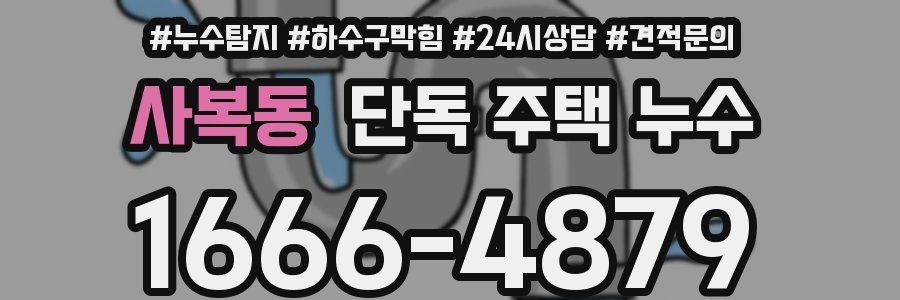 사복동 단독 주택 누수