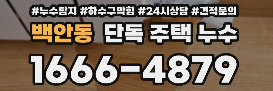 백안동 단독 주택 누수