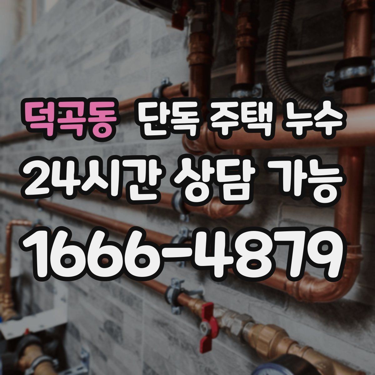 덕곡동 단독 주택 누수 계량기 확인으로 누수 의심하는 방법