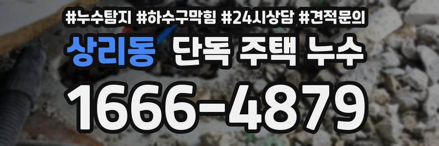 상리동 단독 주택 누수