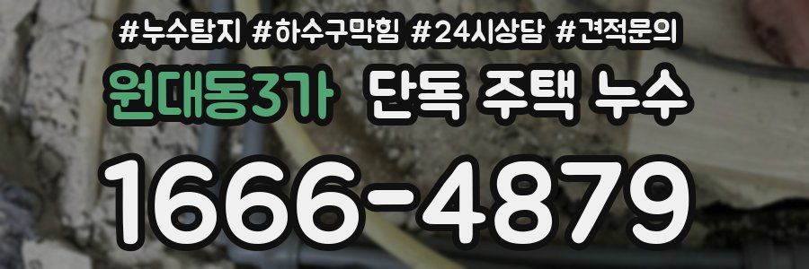원대동3가 단독 주택 누수