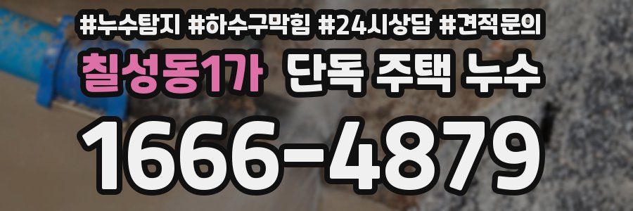칠성동1가 단독 주택 누수