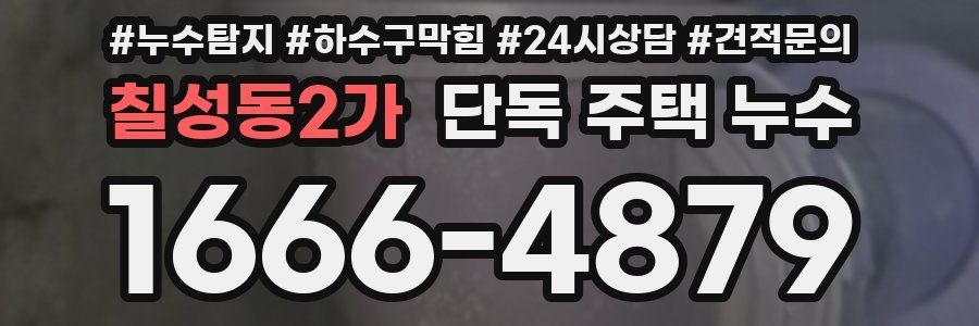 칠성동2가 단독 주택 누수
