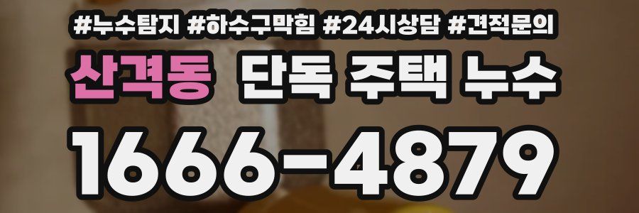 산격동 단독 주택 누수