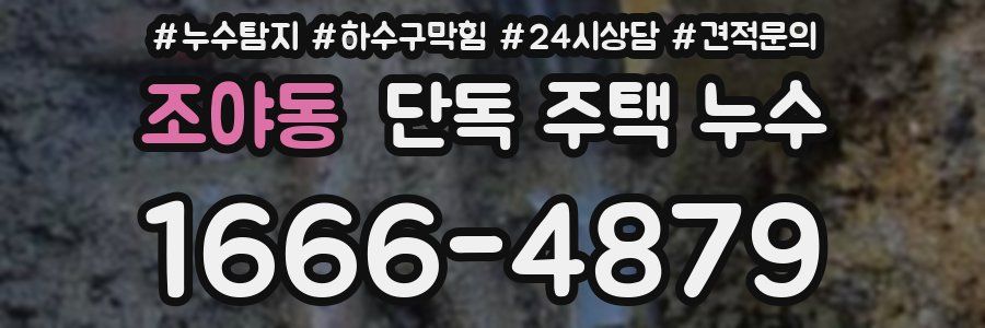 조야동 단독 주택 누수