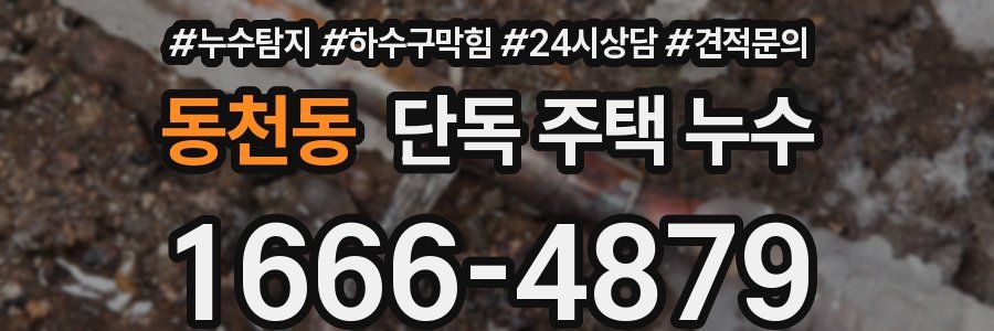 동천동 단독 주택 누수