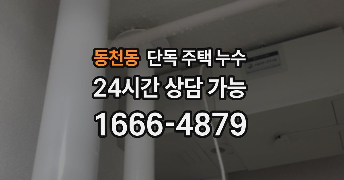 동천동 단독 주택 누수