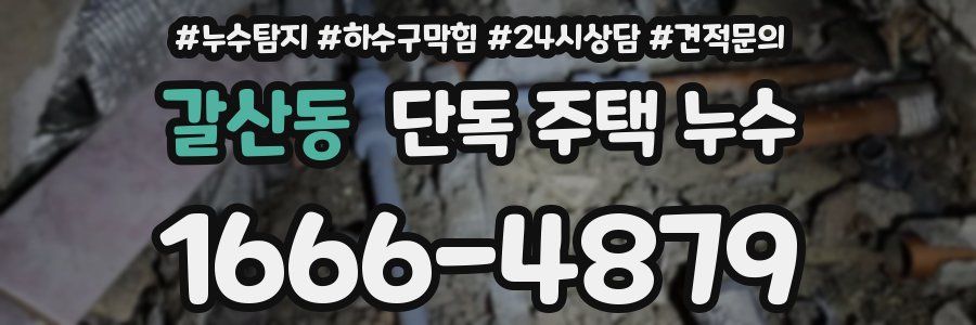 갈산동 단독 주택 누수