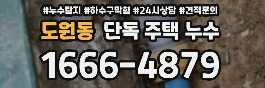 도원동 단독 주택 누수