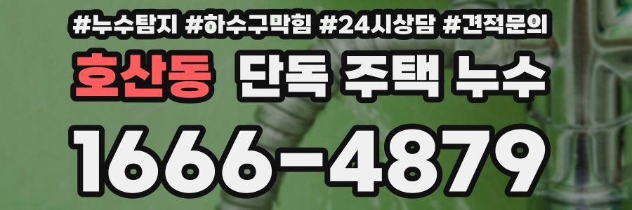 호산동 단독 주택 누수