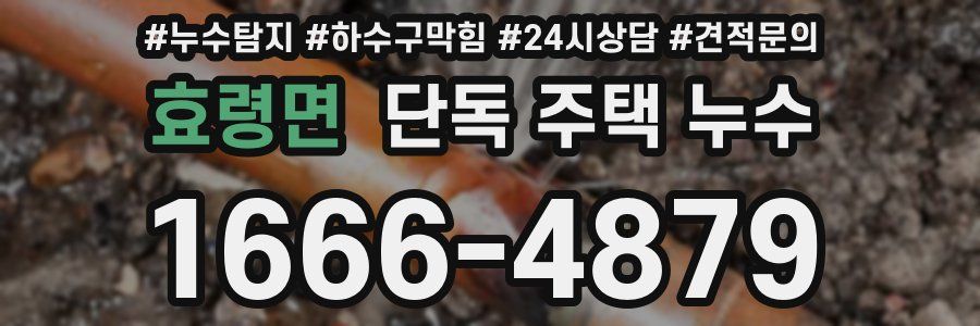 효령면 단독 주택 누수